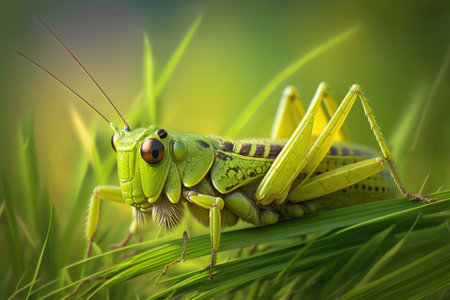 grasshopper, meadow grasshopper. Generative AIの素材