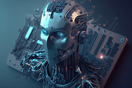 AI,Artificial intelligence,machine learning concept. Generative AIの素材