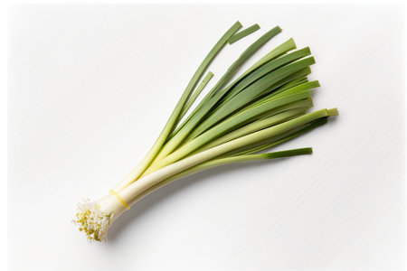 With a clipping path, fresh lemongrass is isolated on a white background. Top view with room for your text to be copied. Lay flat. Generative AIの素材