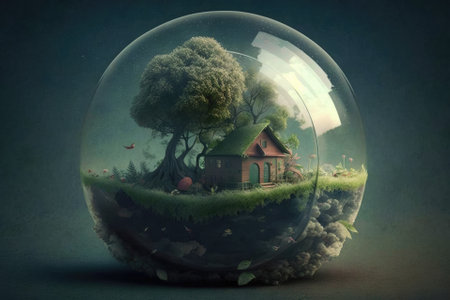 idea of protecting the environment for the globe. Generative AIの素材