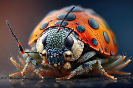 a ladybird captured in macro, ladybyg. Generative AIの素材