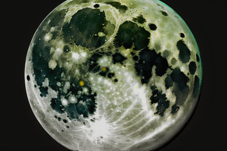 Details of the Full Moon. Generative AIの素材