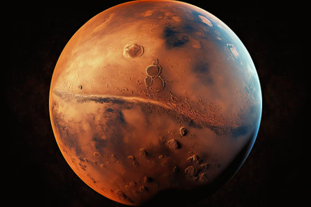 Planet Mars. Elements of this image were furnished by NASA. Generative AIの素材