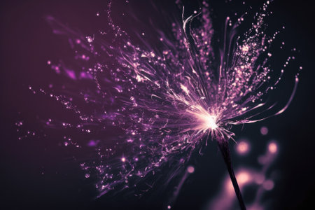 Purple Sparklers. Generative AIの素材