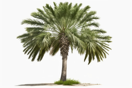 Plam tree with a white background, isolated. Generative AIの素材