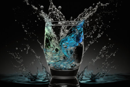 Water that is pure and clean for your health Diet And Health Concept Beauty and health is a way of life. Generative AIの素材