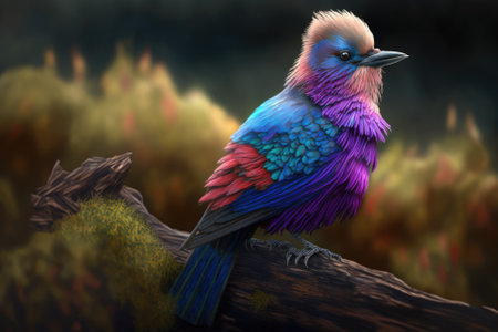 Patagonian comeebo, colored bird of patagonia. Generative AIの素材