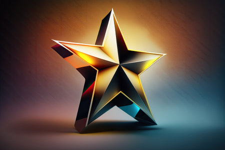 Star award against gradient background. Generative AIの素材