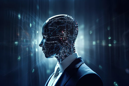Artificial intelligence, Ai Concept. Businessman using Automation technology and Machine learning in business internet technology. Generative AIの素材