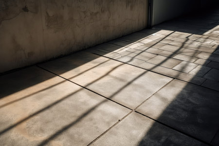 It is a shadowed design on cement and concrete. Generative AIの素材