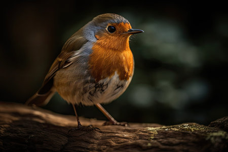 The early bird ...gets the worm. This is a robin that I have nesting In my garden. I set up near a regularly used perch to wait for this shot. Generative AIの素材