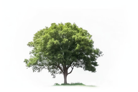 Tree with a white background, isolated. Generative AIの素材