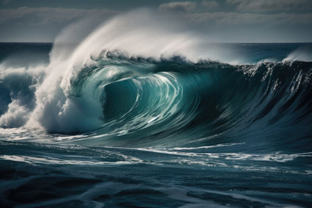 a large, crashing wave. Generative AIの素材