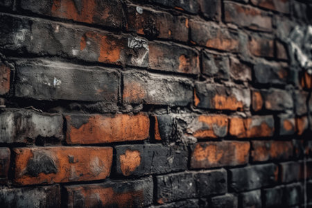 macro photo of black brick with visible texture. background. Generative AIの素材