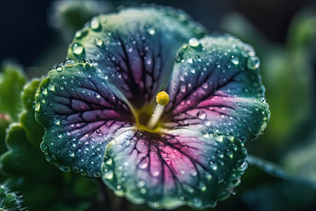 garden plants in macro photography. Generative AIの素材