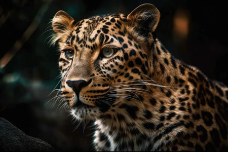 picture of a leopard. animals from the jungle. Generative AIの素材