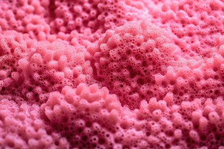 macro photography and pink sponge. Generative AIの素材