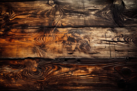 Background made of brown wood with a realistic tree feel. The wood panel has a gorgeous dark pattern and a texture similar to hardwood flooring. Generative AIの素材