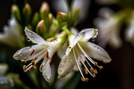 garden plants in macro photography. Generative AIの素材
