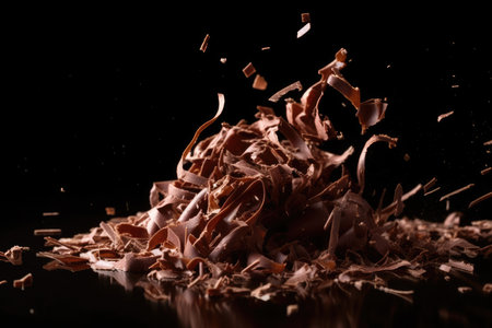 chocolate shavings. Generative AIの素材