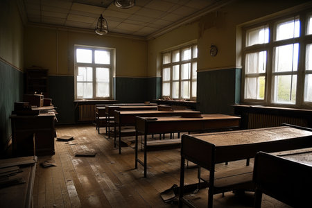 School classroom. Generative AIの素材