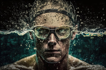 Professional swimmer. Multidisciplinaryの素材