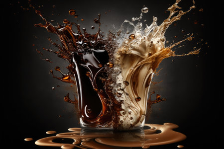 Splash of cola and dropsの素材