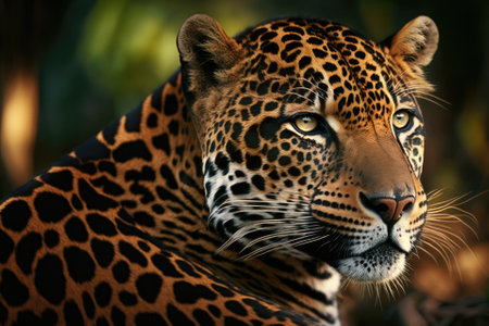 View of a Jaguar up close (Panthera onca)の素材