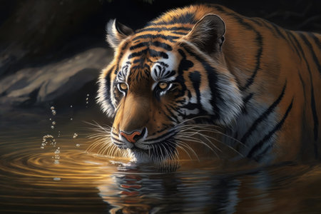 Tiger smelling somethingの素材