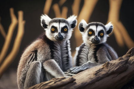 ring tailed lemurs (lemur catta)の素材
