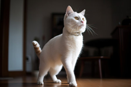 cat standing. Generative AIの素材