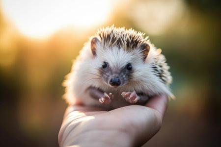 lovely pygmy hedgehog from Africaの素材