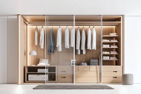 design for a wardrobe image on a white backdropの素材