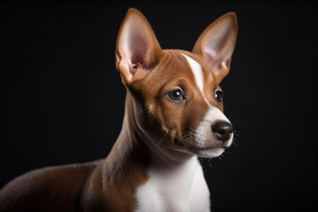 adorable Basenji puppy. Generative AIの素材