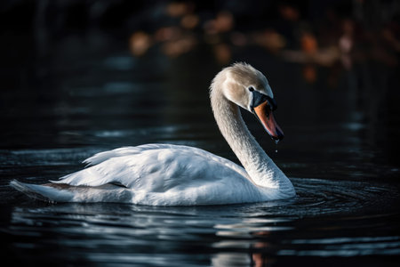 Picture of a mute swanの素材
