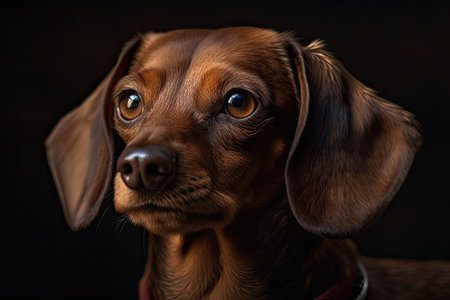 domestic brown shorthair dog is contentの素材