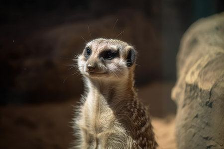 Meerkat looks after and protects his familyの素材