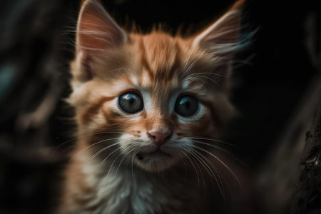 little, adorable kittenの素材