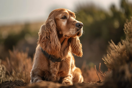 Cocker Spaniel. Generative AIの素材