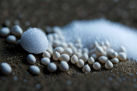 Several tiny grains of snowの素材