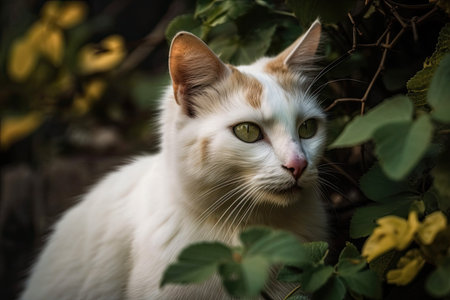Nature is being observed by a catの素材