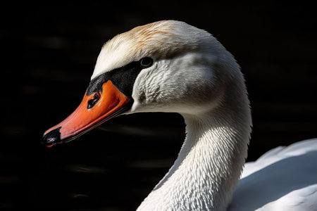 Swan that is deaf (Cygnus olor)の素材