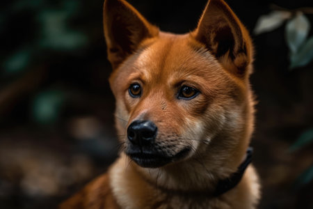 Young sheba red dog puppyの素材