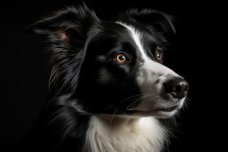 border collie photo shoot at a studioの素材