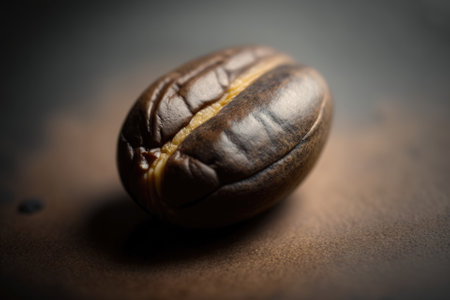 crucial close up of a coffee beanの素材