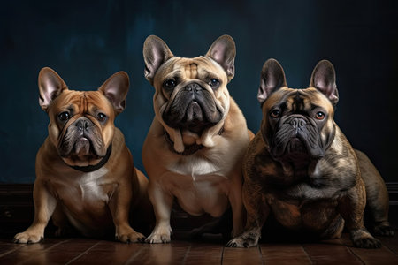 hybrid breed English and French bulldogsの素材