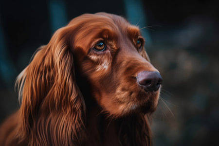 looking portrait setter dogの素材