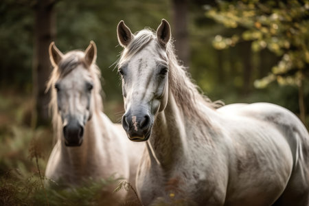 modern forest horsesの素材