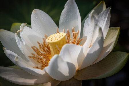 photographing a lotus bloom up closeの素材