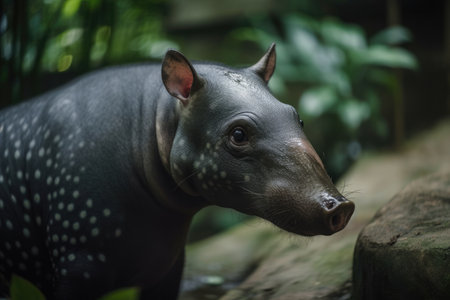 Tapir in the Indonesian zoo at Bukittinggiの素材